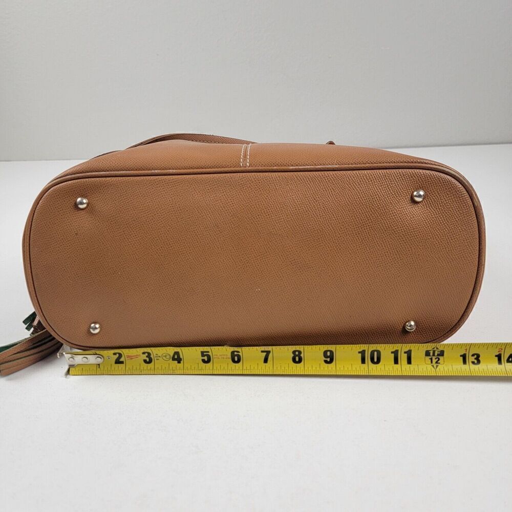 Dooney & Bourke Davis Tassel Saffiano Zip Shopper Tote Pebble Tan Leather Purse - Picture 7 of 16